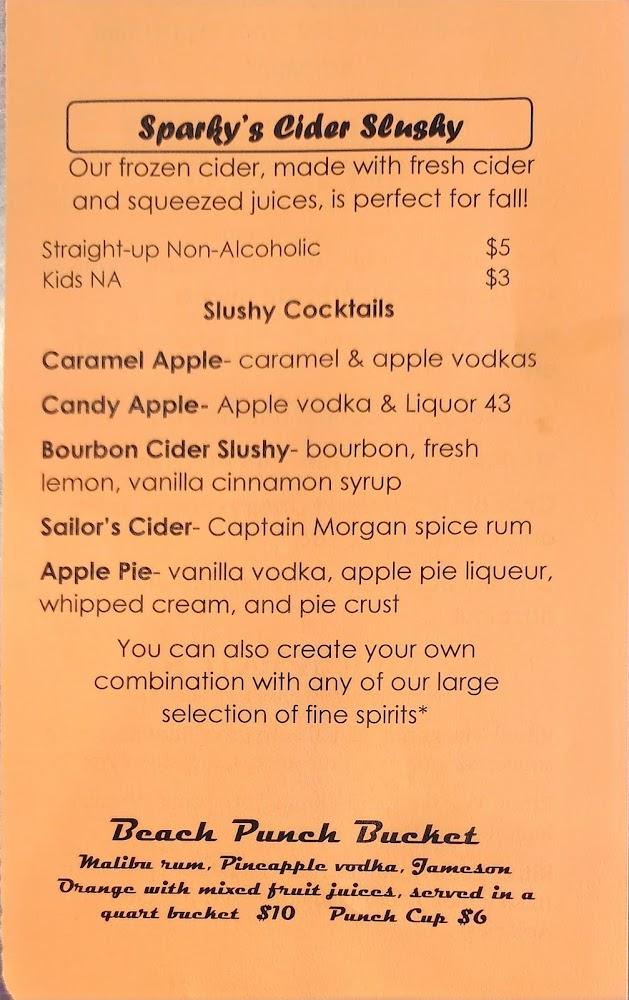 Sparky's Place Menu image 2